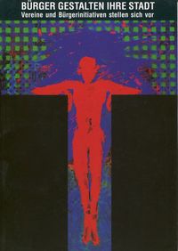 1992, Plakat Ausstellung B&uuml;rger gestalten ihre Stadt